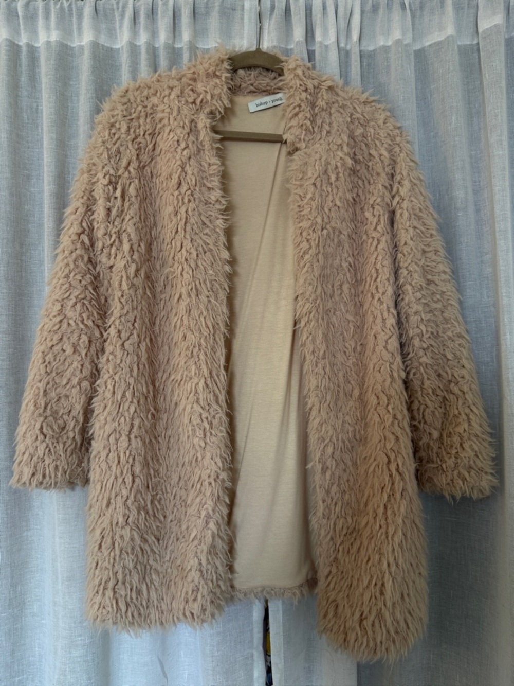 bishop + young Taupe Teddy Faux Fur Coat